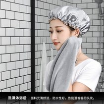 Adult Double Waterproof Bath Cap Woman KITCHEN ANTI-SMOKE SHOWER BATH HAIR HAT THICKENED SHOWER CAP BATH HAT