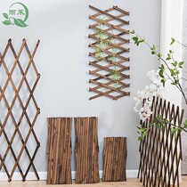 Carbide Wood Dashen small shelf fence net anticorrosive wood fence hanging flower pot wooden stand hanging White Rose wall hanging