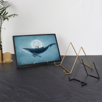 Decorative craft plate bracket display stand clock bracket hanging plate frame photo frame certificate frame support wrought iron shelf decoration