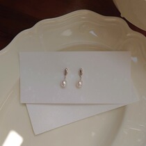 Natural Freshwater Pearl Ear Nail Female Pure Silver Light Extravagant Design Sensation Superior Ear Pendant Temperament Fashion Temperament Ear Accessories