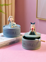 Ashtrays Creativity Personality Trend Home Living Room With Guins Wind Light Extravagant And Grey Fly Cute Little Smoke Cylinder
