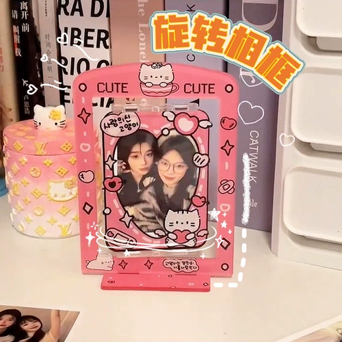 Polaroid, крутящаяся акриловая милая фоторамка, стенд, фотография, 3 дюймов, «сделай сам»