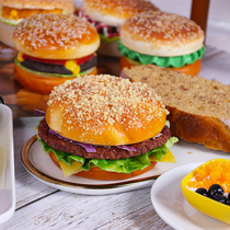 Simulation burger model KFC Big Mac beef burger decoration sample food toy shooting props
