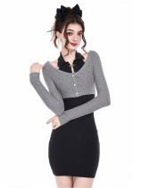 TB in Love (Falling in Love) original innovative Chinese halter neck wrap hip dress hot girl style slim two-piece set