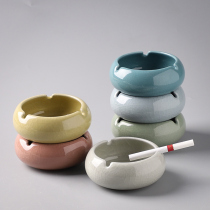 Kuku Ceramic Ashtray Home Personality Fashion Creative Trend Living Office Gray Household Cigarette Circuit