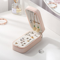 New home supply PU soft leather jewelry box portable earrings earrings necklace portable jewelry storage box