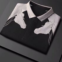 LU Euro Mens Short Sleeve - Small Sleeve - Tide 2023 exploded summer fashion casual collar