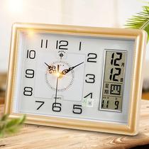 Semi-cress Arctic Star Wanyear Calendar Electronic Block Clocks Living Room Bedrooms Mute calendar clock quartz Clock Temperature Desk Clock