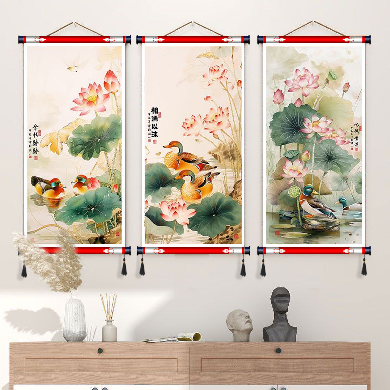 荷花鸳鸯水墨画-荷花鸳鸯水墨画促销价格、荷花鸳鸯水墨画品牌- 淘宝