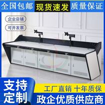 Console monitoring operating table thickened 3-link electric view wall arched floor cabinet anti-corrosive and anti-corrosive multi-linkage platform security