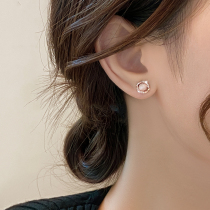 S999 Pure Silver Needle Rose Gold Cat Eyewear Nails 2023 New Burst Design Sensation Superior Earrings Woman Earrings Accessories