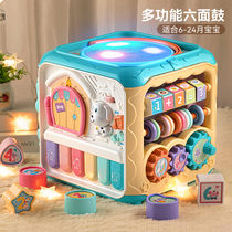 Childrens hand clapping drum hexahedron patting drum 1-year-old baby 9 early education 6-month-old baby 6 polyhedron educational toys