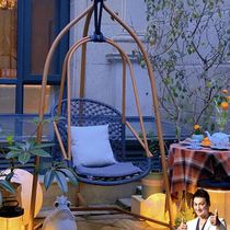 Home hanging chair indoor swing net red hanging basket chair living room outdoor balcony rocking chair light luxury single cradle chair