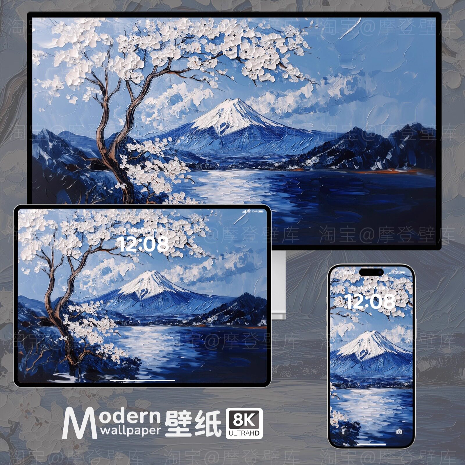 E1983 一柳富美 「富士雪景色」 油彩 F6 - 第2 页– Fuji 「雪の兼