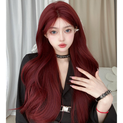 taobao agent Shuduo wig female raspberry red women's big wave fashion daily lolita full top nobel wigs