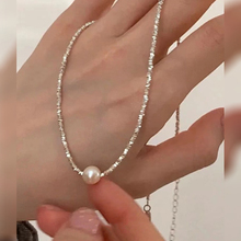 Серебро, жемчужные кулоны, легкое и роскошное ожерелье, 2023 г. Дизайн, чувственный темперамент, цепь ключицы, шейное ожерелье, женщина.
