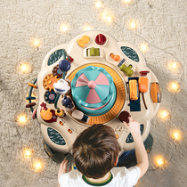 Baby toys for 6 months baby early education puzzle 0-1 year old hexahedron childrens hand clap drum clap drum polyhedron 3