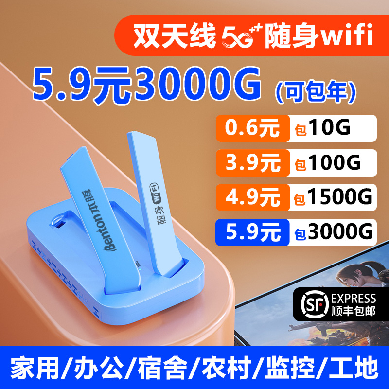 Portable WiFi card free mobile WiFi wireless 5G network Portable WiFi 6 pure flow internet card holder hotspot traffic 4G Portable mobile phone computer broadband router tool