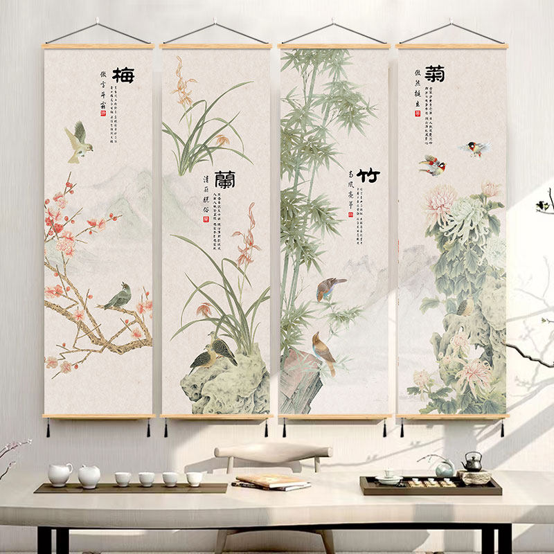梅兰竹菊新中式挂画-梅兰竹菊新中式挂画促销价格、梅兰竹菊新中式挂画