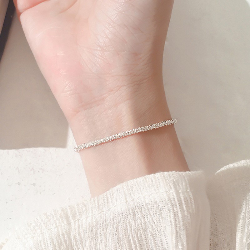 2023 Mantianxing 925 Sterling Silver Bracelet for Female Ins Small Design Student Mori Simple Friendly Style Temperament Bracelet