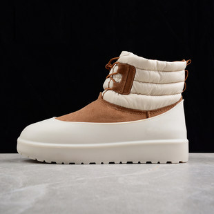 Purchasing UGG snow boots for men, casual shoes, winter outdoor sheepskin fur one-piece down high-top rain boots, short boots for women