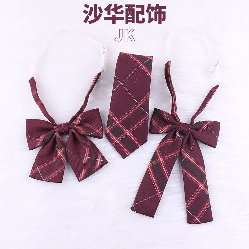 JK uniform accessories no tie, shawar plaid versatile Japanese bow tie, graduation wedding, college style men's and women's collar flower