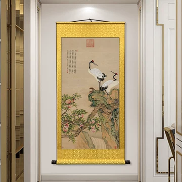 松鹤延年国画挂画-松鹤延年国画挂画促销价格、松鹤延年国画挂画品牌- 淘宝