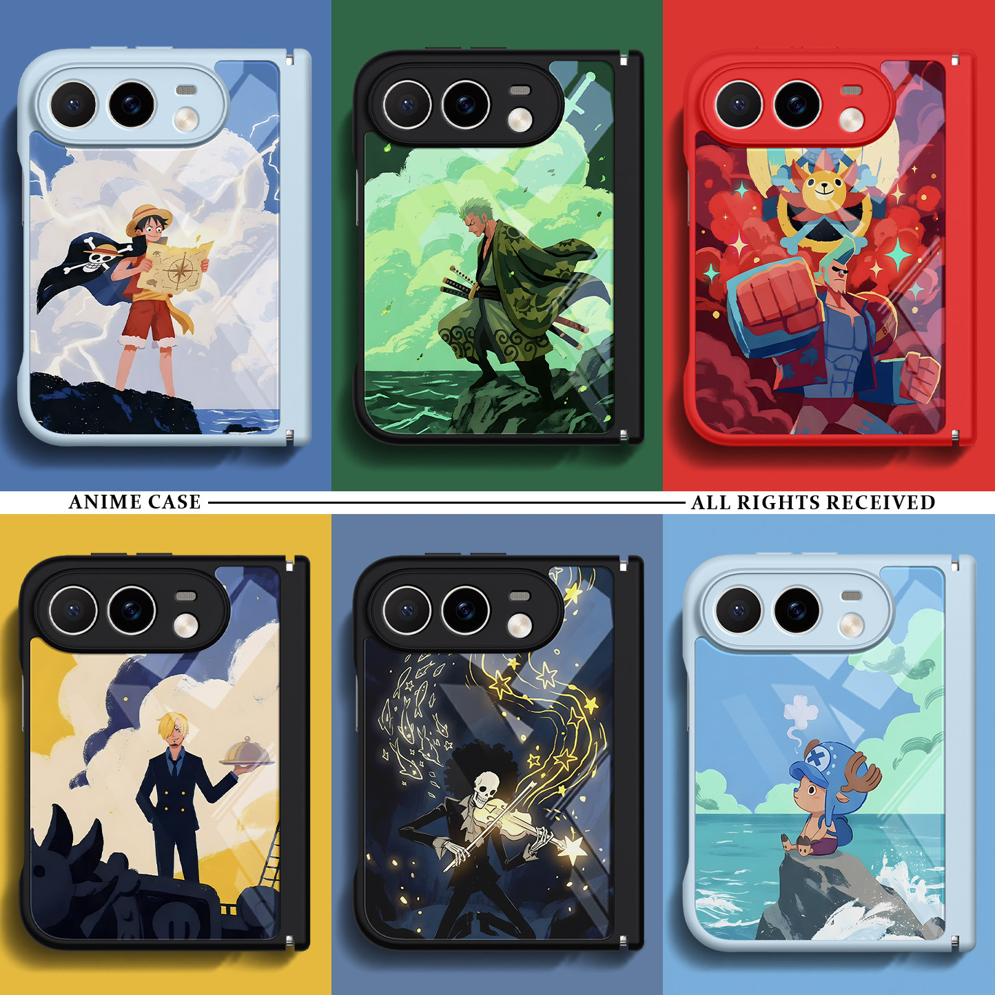 One Piece Foldable Glass Dual-Axis iPhone Case