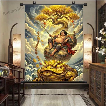 刘海戏金蟾画-刘海戏金蟾画促销价格、刘海戏金蟾画品牌- 淘宝