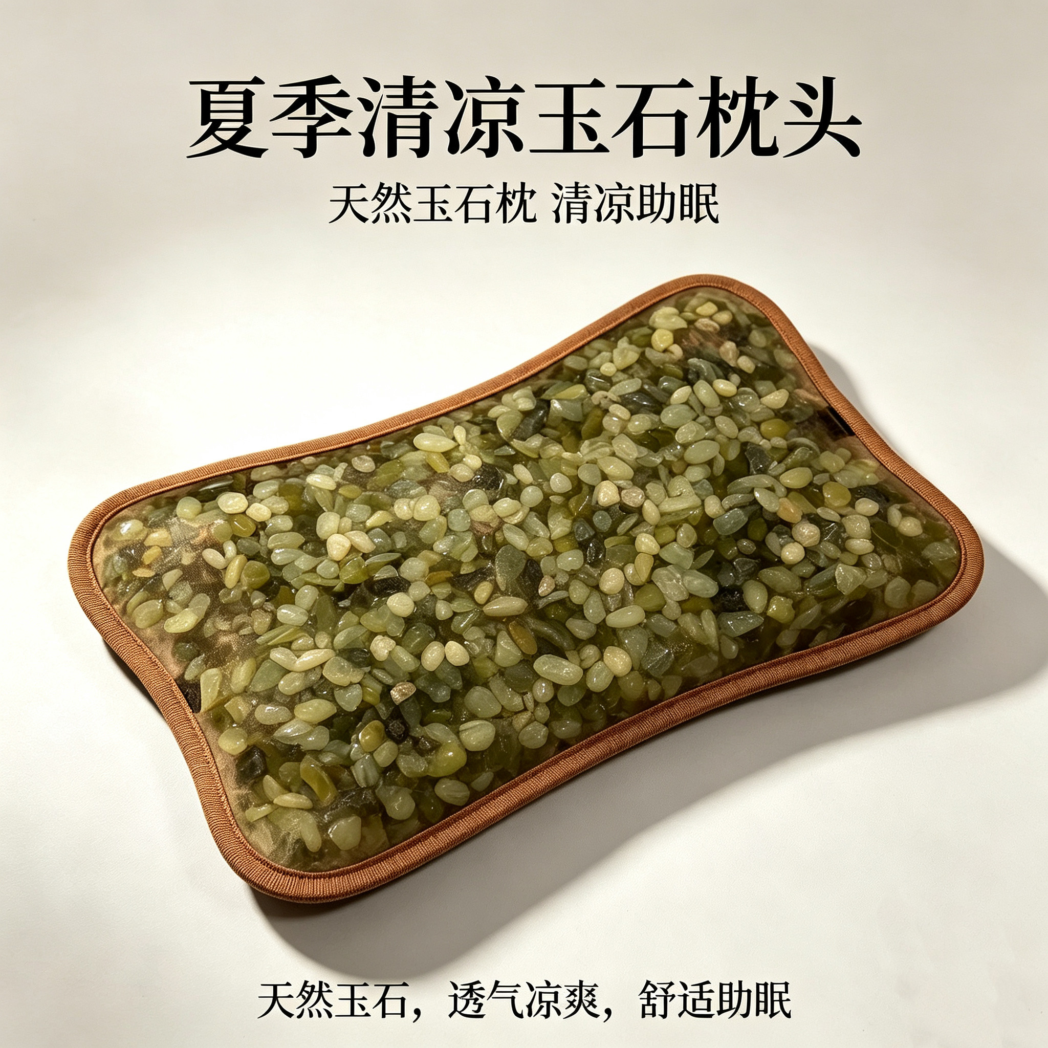 宫廷保健玉枕 玉石 翡翠 玉枕 稀少品 饰品 玉石枕头夏季-玉石枕头夏季