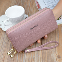 Lady Wallet Woman Long style Versatile Leather Clip 2019 New Stylish Double Zipped Card Bag Hand Grab Bag Money Clip Tide