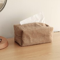 Japanese-style cotton-linen tissue box Simple Homestay-shaped drawing box Include bag creative living room dining table