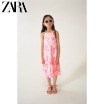  ZARA new childrens clothing girls printed midi dress 06462700620