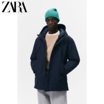 ZARA autumn winter Men cotton suit technology fabric hooded Pike coat 00068308401