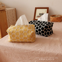Colored paper bags Nordic washed cotton embroidered paper towel bags household fabric three-dimensional paper towel bags