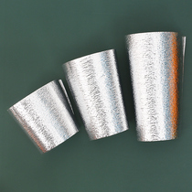 Takeaway Packaged Insulated Cups Aluminum Foil Pearl Cotton Disposable Milky Tea Coffee Hot Drink Insulation Anti-Burn Cup Sleeve