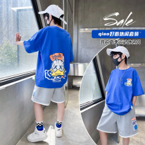 Boy Suit Summer Children Short Sleeve T-shirt Child Clothing Sports Tide CUHK Boy Boy Thin Summer Dress 2022 New