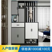 Entry door partition cabinet into the home shoe cabinet Hall modern simple double-sided living room screen decoration cabinet shelf