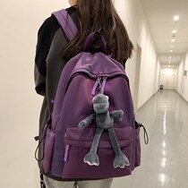 School bag female Korean version of high school college students Hong Kong trend campus backpack men ins Super fire simple large capacity backpack