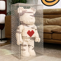Top with love violent Bear building Wood bear Net red bearbrick difficult huge gift ornaments