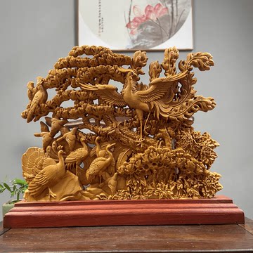 百鸟朝凤木雕-百鸟朝凤木雕促销价格、百鸟朝凤木雕品牌- 淘宝