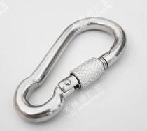 304 stainless steel lock nut safety buckle M6*60 elastic buckle Chain rope hook mountaineering anti-loose spring buckle