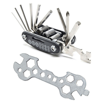 Bicycle repair combination tool Mountain bike tire repair wrench Multi-function folding tool screwdriver