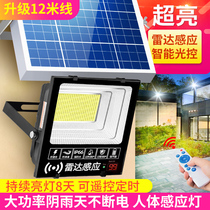Solar Lamp Outdoor Courtyard Lamp Home Indoor Lighting Countryside Waterproof High Power Super Bright Human Induction Street Lamp