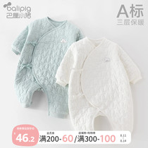 Newborn baby clothes winter pajamas thickened newborn baby clothes warm baby one-piece cotton clothes autumn and winter