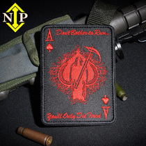 Personality Playing Card Magic Stick 3D Cubism Embroidery Arm Zhang NIP Military Meme Arms Chapter Tactical Backpack Morale Badge