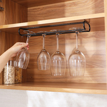 Home Upside Down High Foot Cup Shelf Upscale 304 Stainless Steel Red Wine Glass Rack Hanging Light Lavish Table Wine Glass Holder