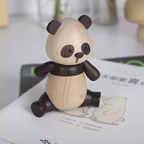 Creative Craft Model Room Panda Nordic Decorative Ornament Company Group Group Подарки, настоящие деревянные куклы