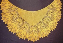 Golden Autumn stick needle shawl weaving translation illustration non-finished product