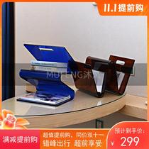 Nordic simple acrylic color booklet creative personality magazine storage rack Net red same fashion W-shaped bookshelf
